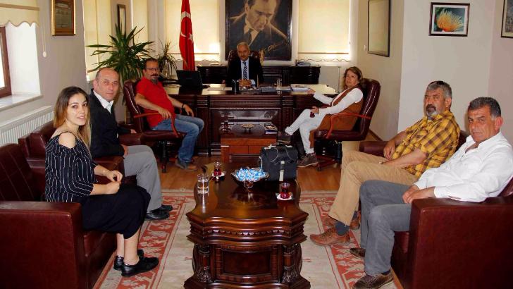  Gazeteciler Derneği Yeni Yönetimi Kaymakam Aksoy’u ziyaret etti