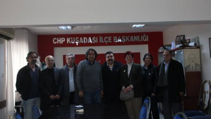 Kuşadası Vatan Partisi Yöneticileri  CHP İlçe Başkanı Ahmet Ekmekçi’yi ziyaret etti
