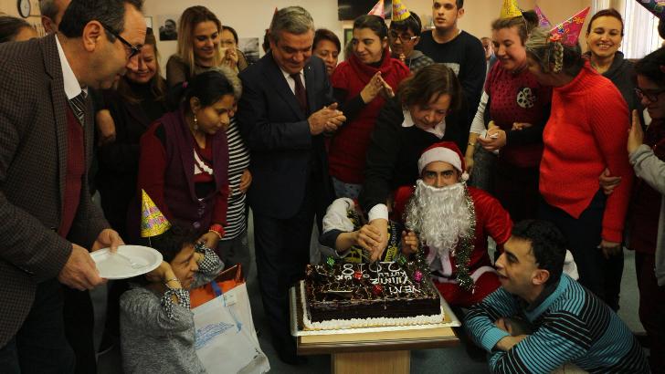 Erdoğan Öven Engelliler Köyü’nde yeni yıl kutlaması
